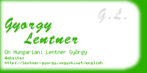 gyorgy lentner business card