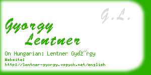 gyorgy lentner business card